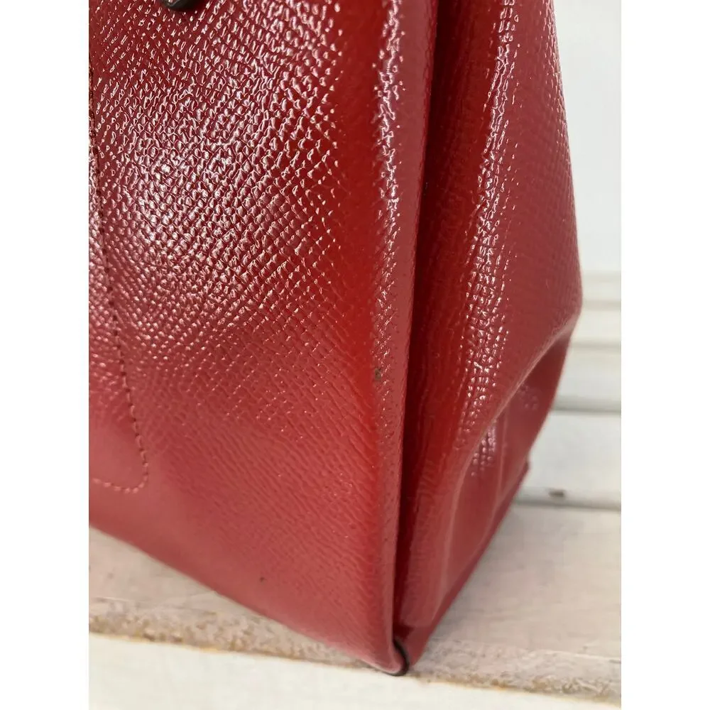 COACH F37833 SMALL RED PATTON LEATHER CROSSBODY BAG - Picture 7 of 16